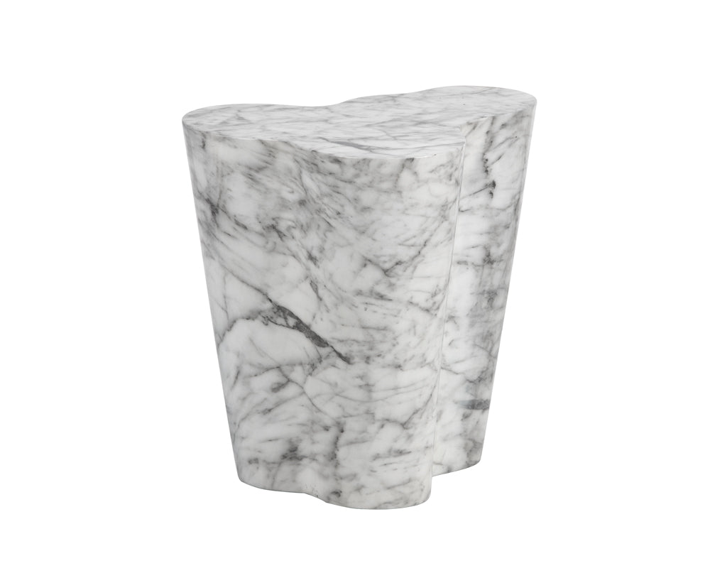Sunpan Ava End Table in Terrazzo / Marble Look - Large