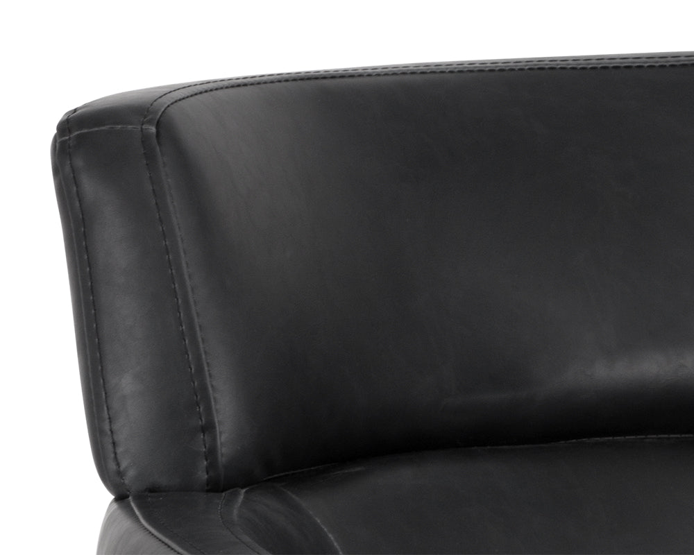 Sunpan Bloor Lounge Chair - Coal Black/Havana Dark Brown