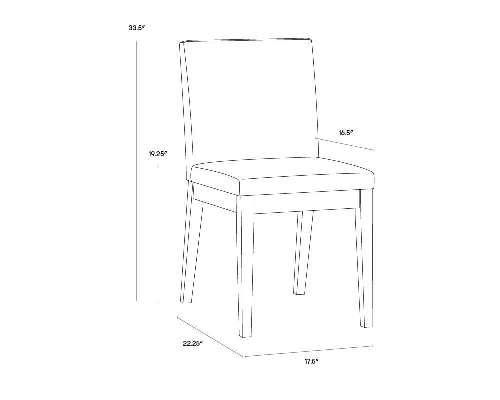 Sunpan Branson Dining Chair in Dark Grey / White