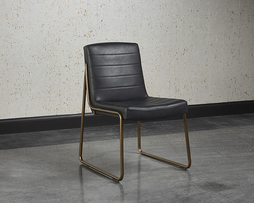 Sunpan Anton Dining Chair - Bravo Cream/Vintage Black