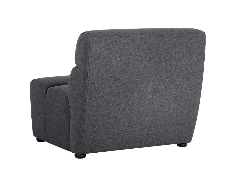 Sunpan Cornell Modular - Armless Chair - Polo Club Kohl Grey / Stone