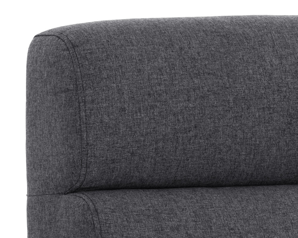 Sunpan Cornell Modular - Armless Chair - Polo Club Kohl Grey / Stone