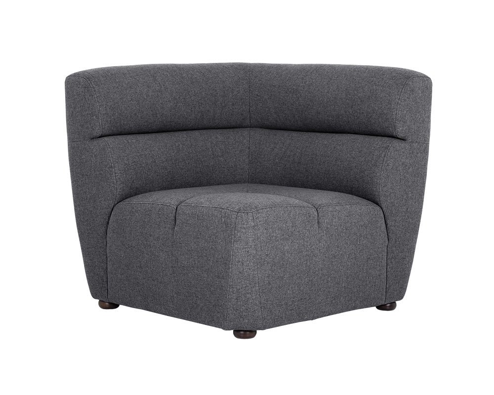 Sunpan Cornell Modular - Corner Chair in Polo Club Kohl Grey/ Polo Club Stone