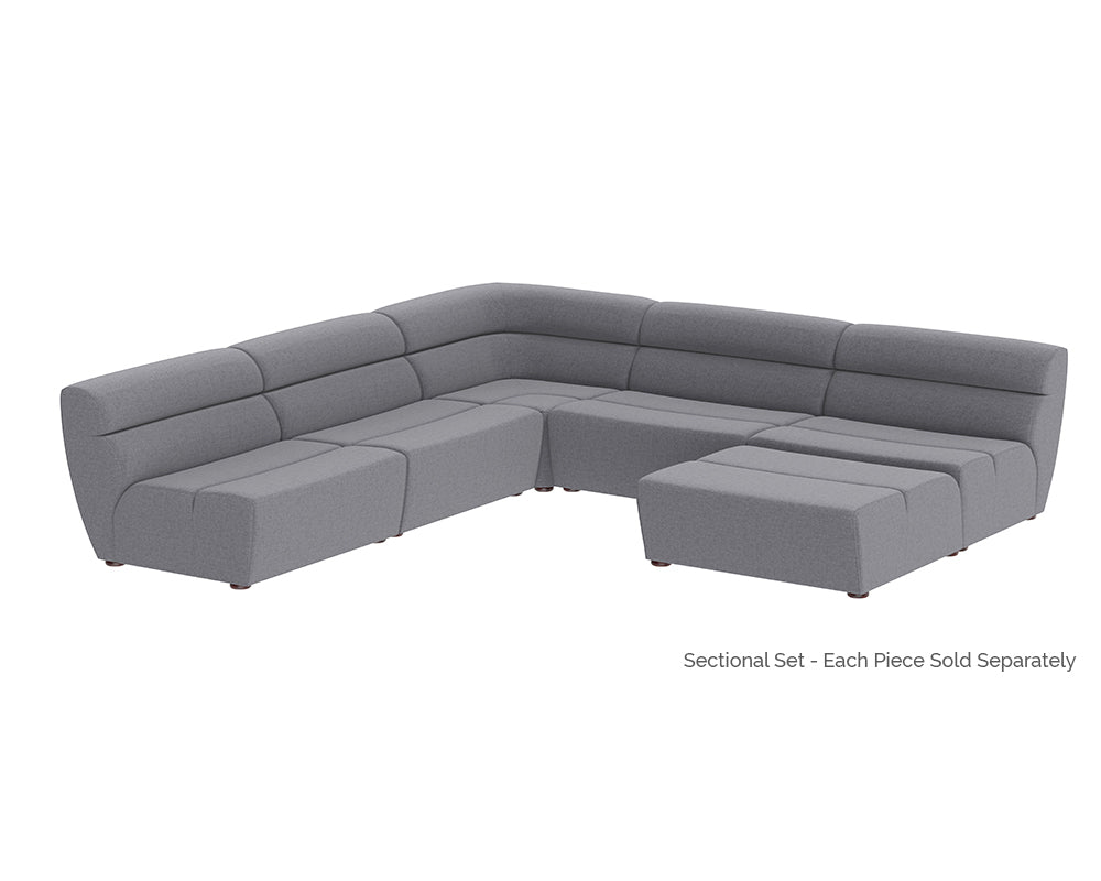 Sunpan Cornell Modular - Ottoman - Polo Club Kohl Grey/Stone