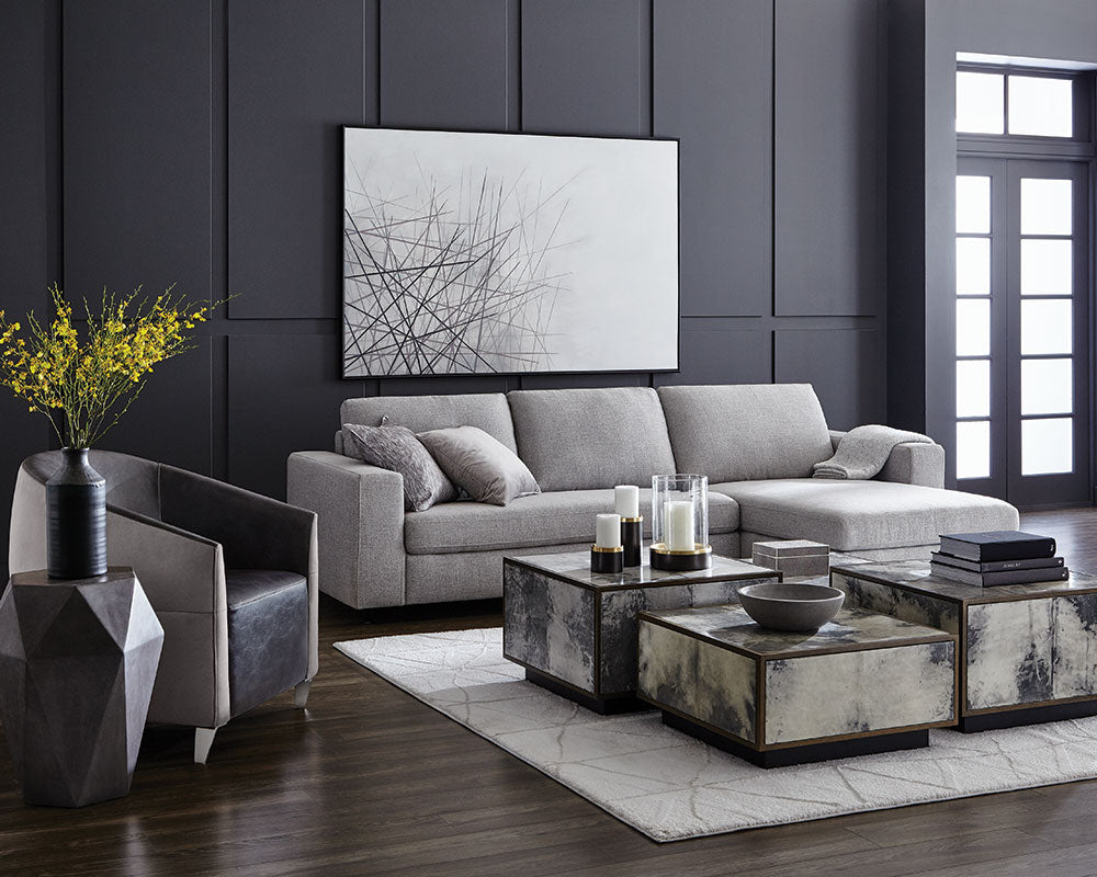 Sunpan Bronte Lounge Chair in Piccolo Dove / Overcast Grey
