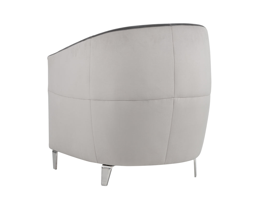 Sunpan Bronte Lounge Chair in Piccolo Dove / Overcast Grey