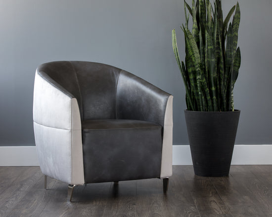 Sunpan Bronte Lounge Chair in Piccolo Dove / Overcast Grey
