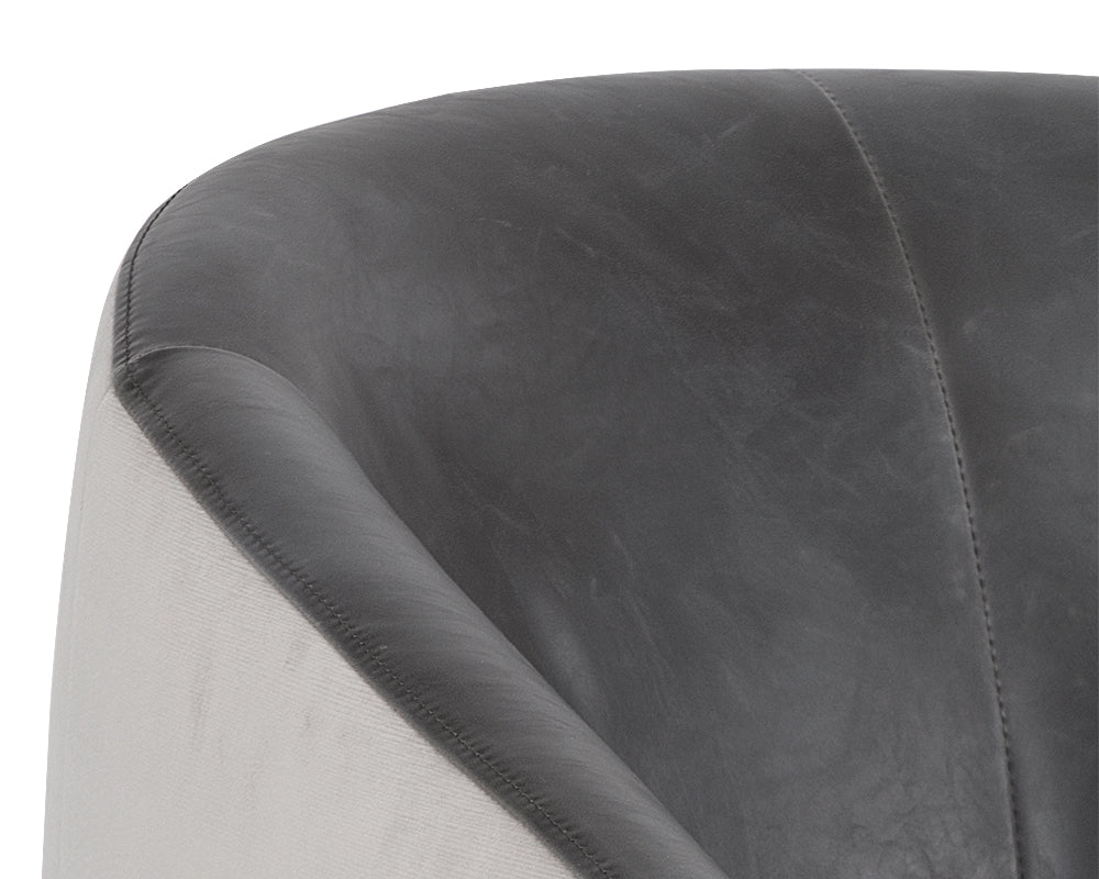 Sunpan Bronte Lounge Chair in Piccolo Dove / Overcast Grey