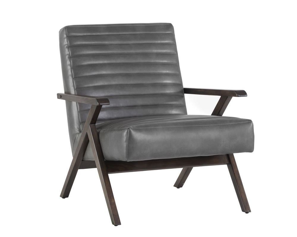 Sunpan Peyton Lounge Chair - Bravo Cream/Cantina Magnetite/Cantina Saddle