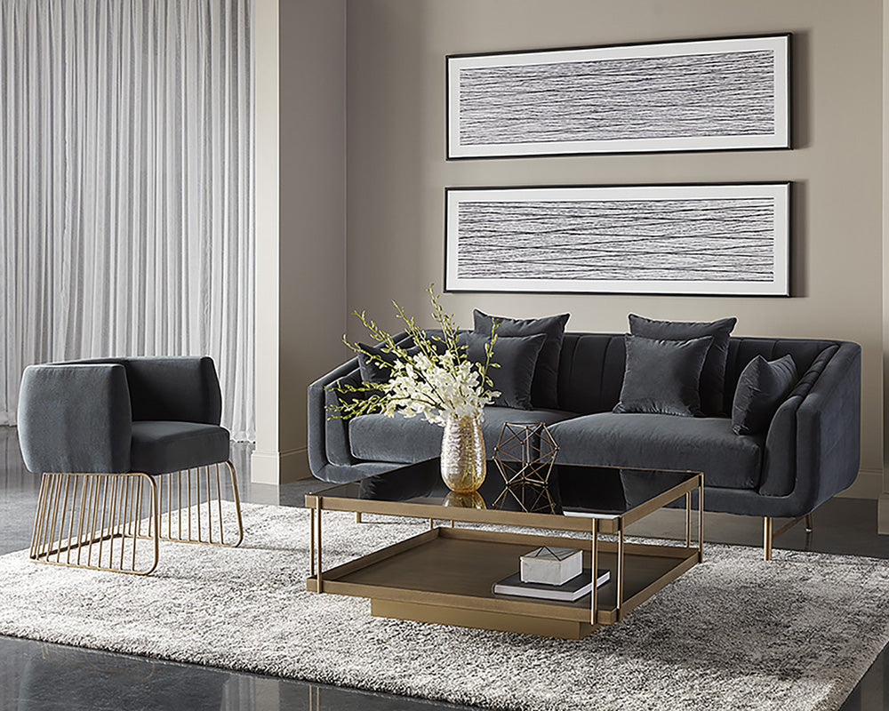 Sunpan Gala Dining Armchair - Shadow Grey