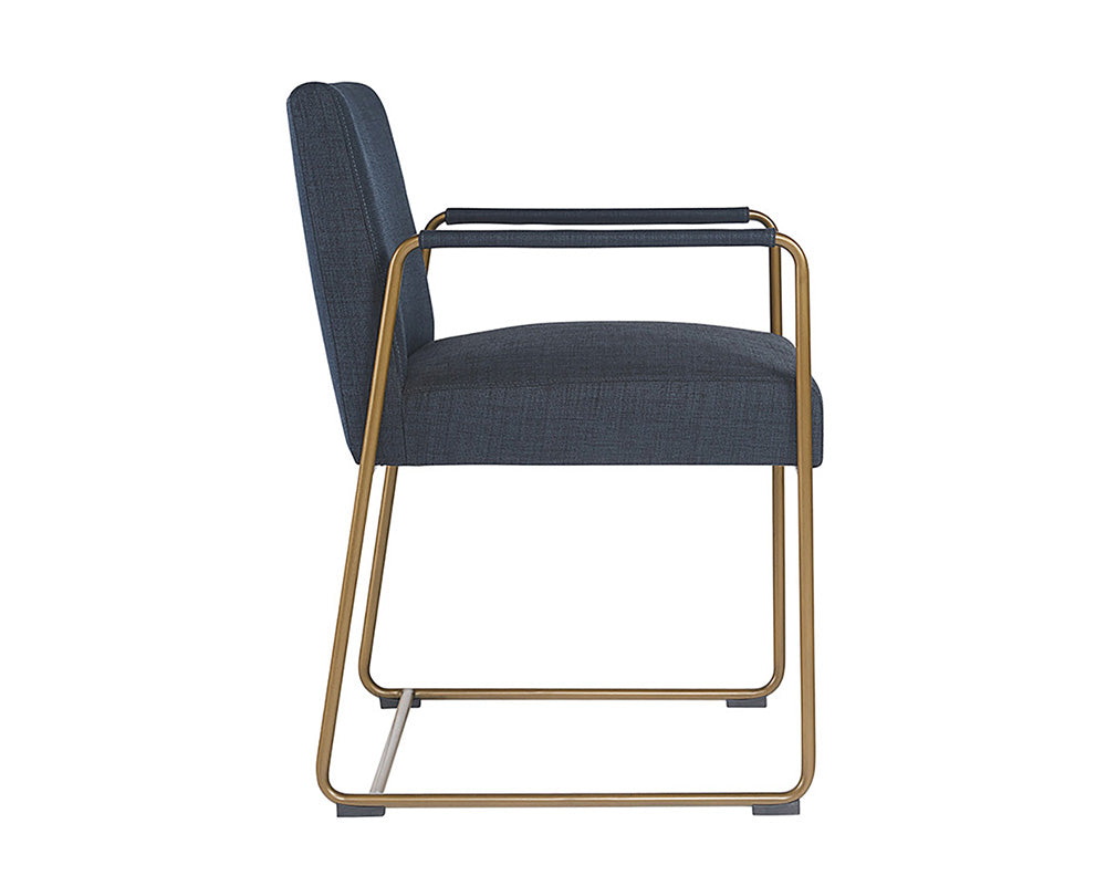 Sunpan Balford Dining Armchair - Arena Cement / Arena Navy