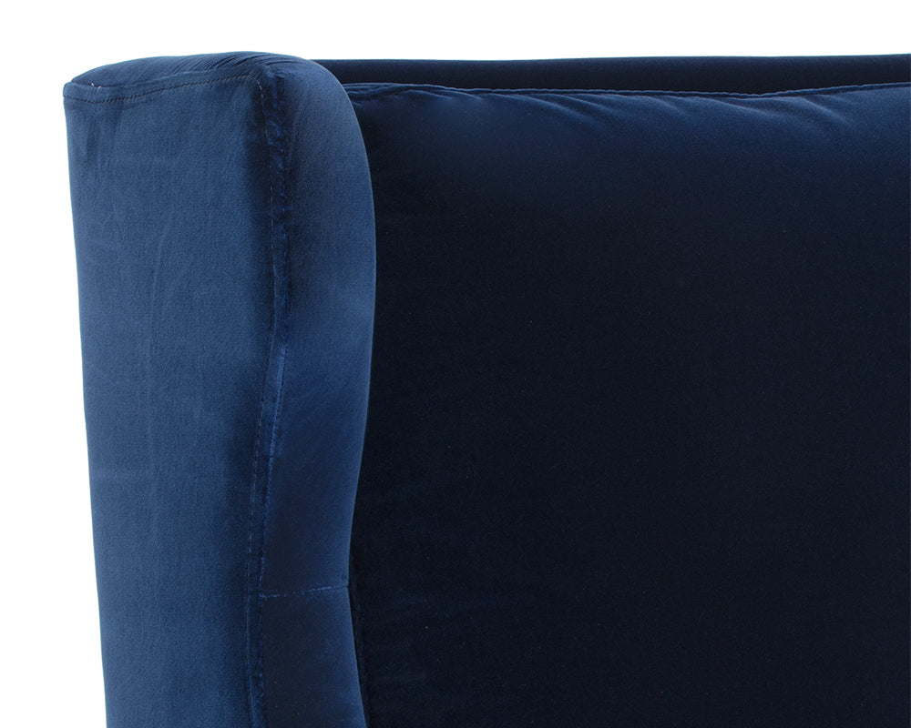 Sunpan Virgil Lounge Chair In Evening Navy/Moss Green