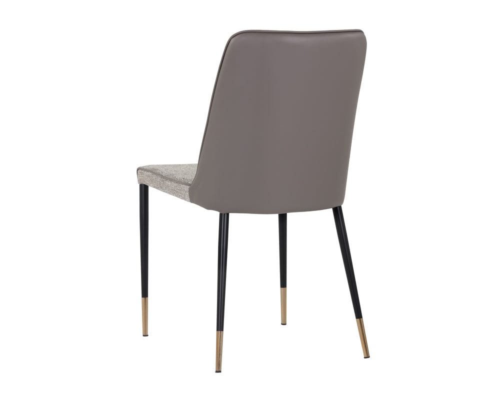 Sunpan Klaus Dining Chair - Flint Grey and Napa Taupe/Polo Club Muslin and Dillon Cream/Sparrow Grey and Napa Black