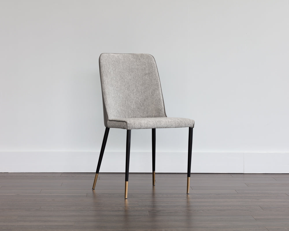 Sunpan Klaus Dining Chair - Flint Grey and Napa Taupe/Polo Club Muslin and Dillon Cream/Sparrow Grey and Napa Black