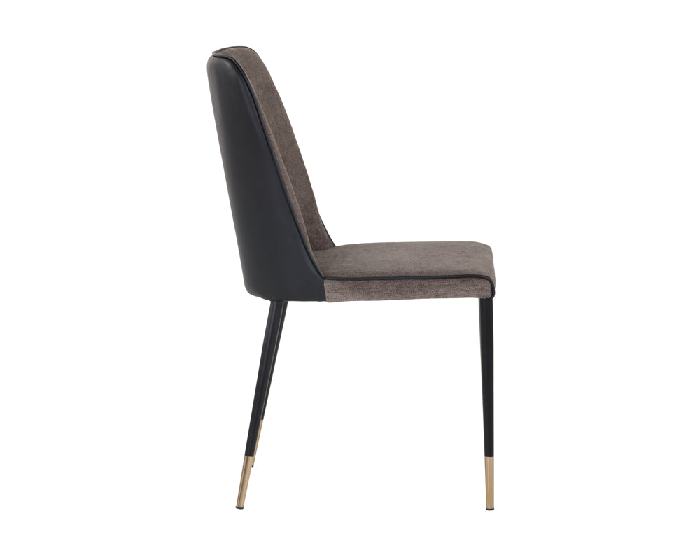 Sunpan Klaus Dining Chair - Flint Grey and Napa Taupe/Polo Club Muslin and Dillon Cream/Sparrow Grey and Napa Black