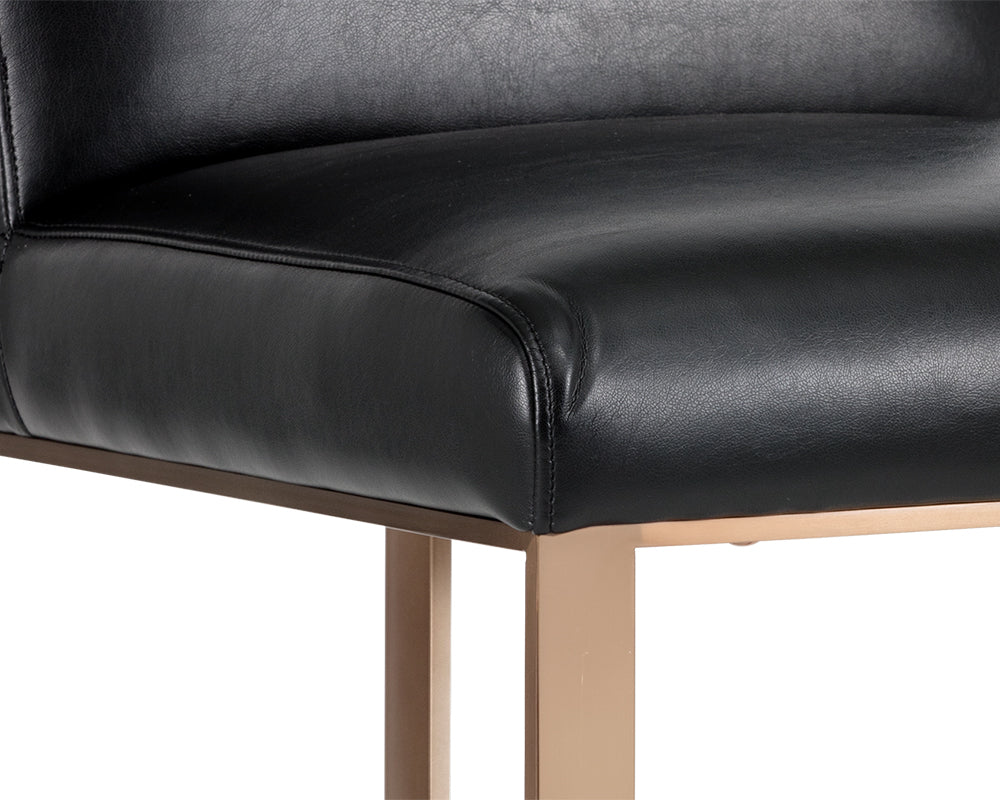 Sunpan Dean Barstool - Antique Brass - Cantina Black