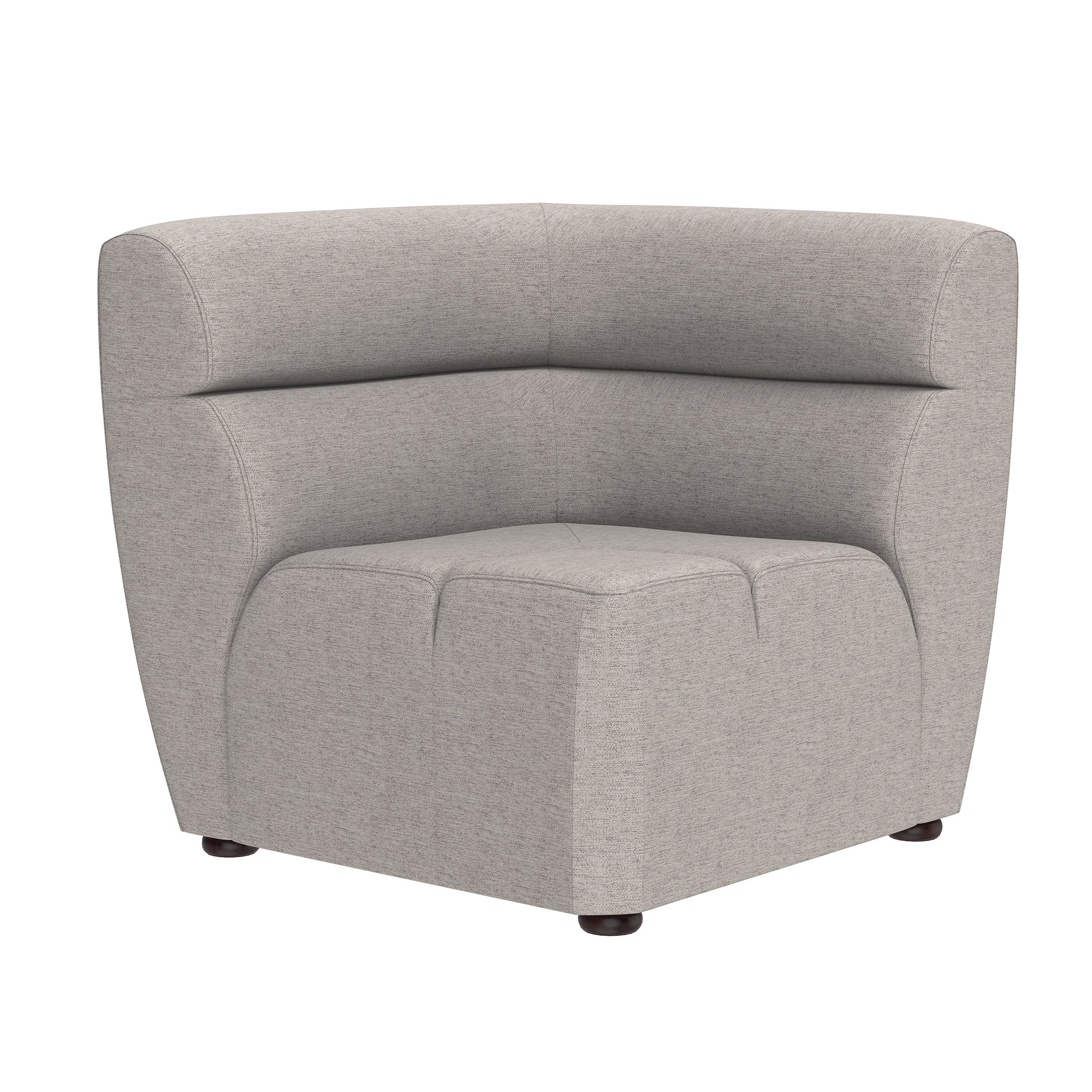 Sunpan Cornell Modular - Corner Chair in Polo Club Kohl Grey/ Polo Club Stone