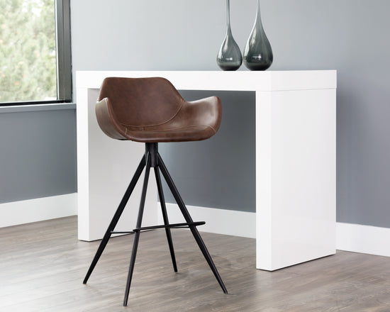 Sunpan Owen Swivel Barstool in Hearthstone Brown/Town Grey