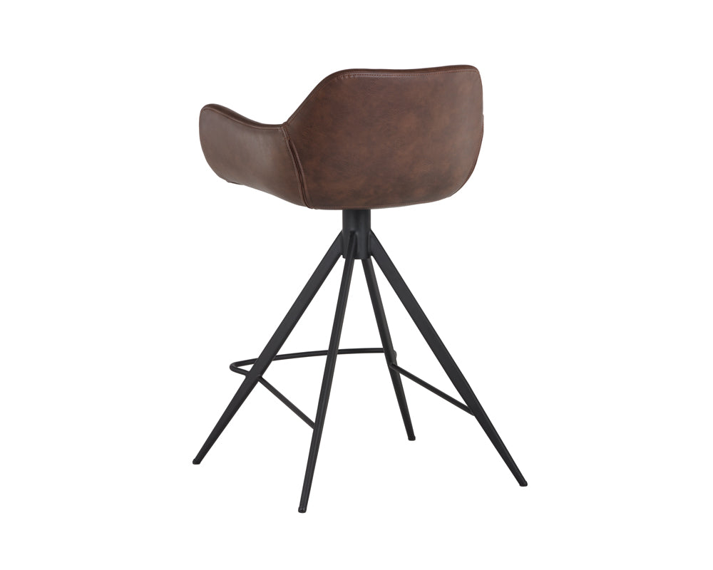 Sunpan Owen Swivel Counter Stool - Hearthstone Brown/Town Grey
