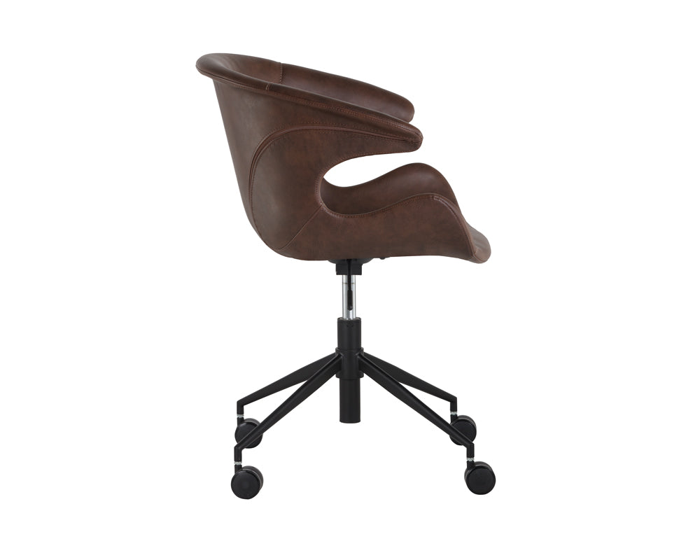 Sunpan Kash Office Chair - Hearthstone Brown / Nightfall Black / Town Grey
