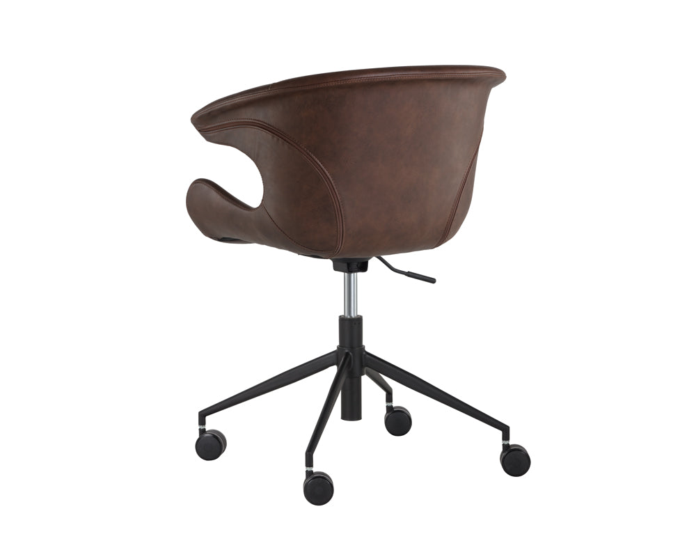 Sunpan Kash Office Chair - Hearthstone Brown / Nightfall Black / Town Grey