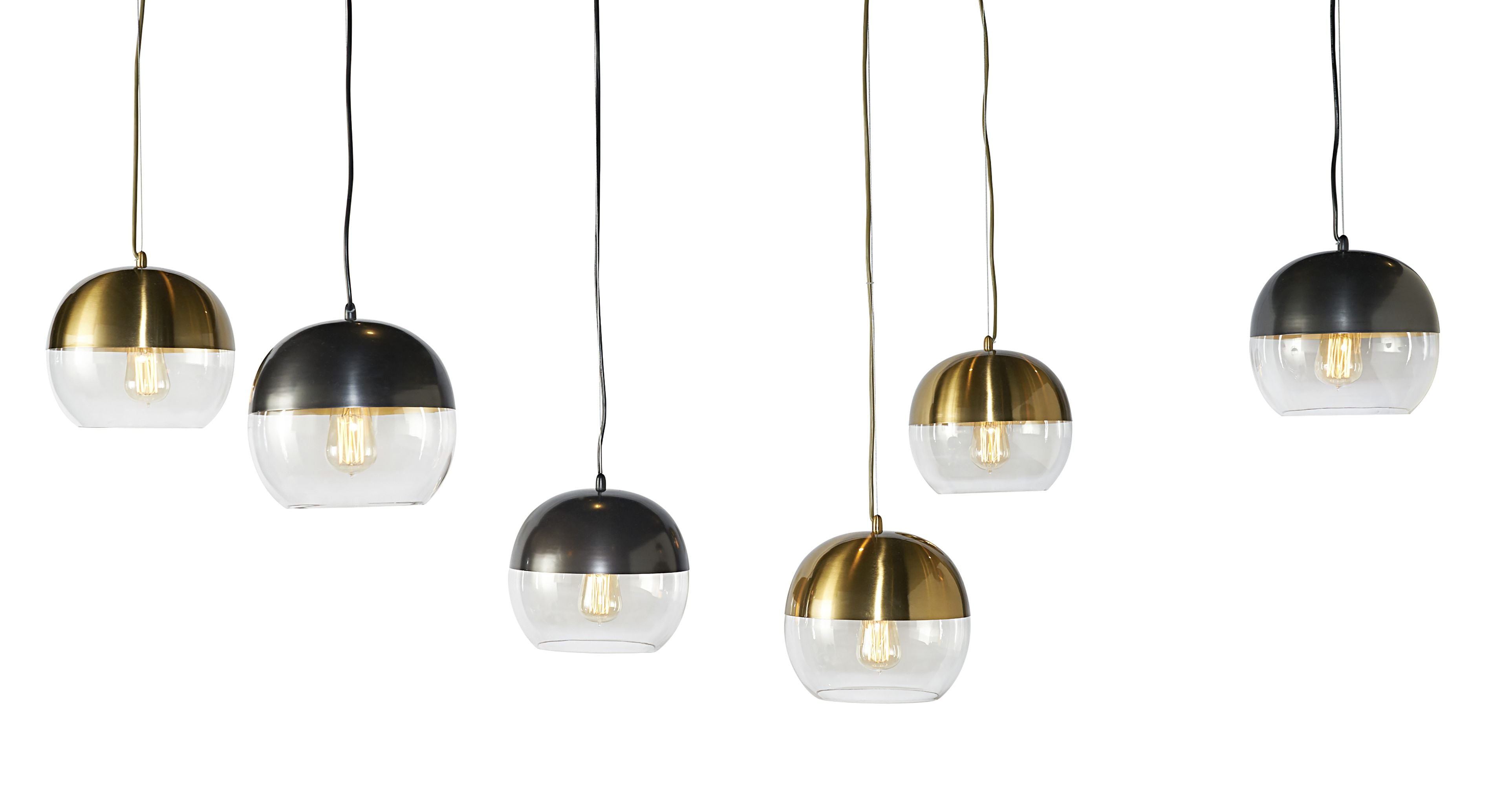SUNPAN Palin Pendant Light - Brass/Gunmetal