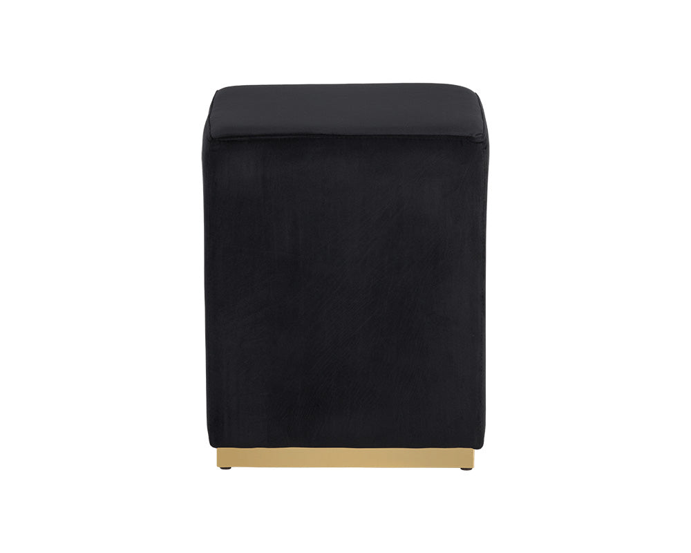 Sunpan Cricket Ottoman In Black/Cream/Grey/Pink