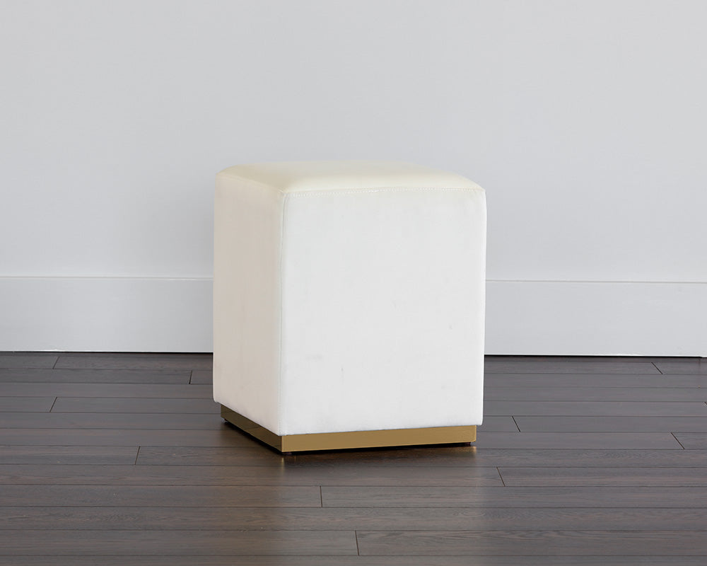Sunpan Cricket Ottoman In Black/Cream/Grey/Pink