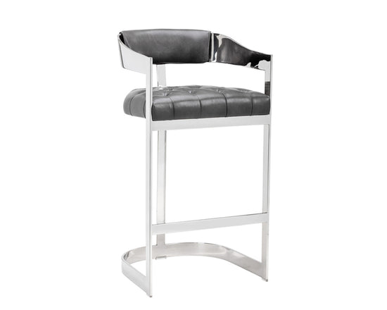 Sunpan Beaumont Barstool - Stainless Steel - Cantina Magnetite
