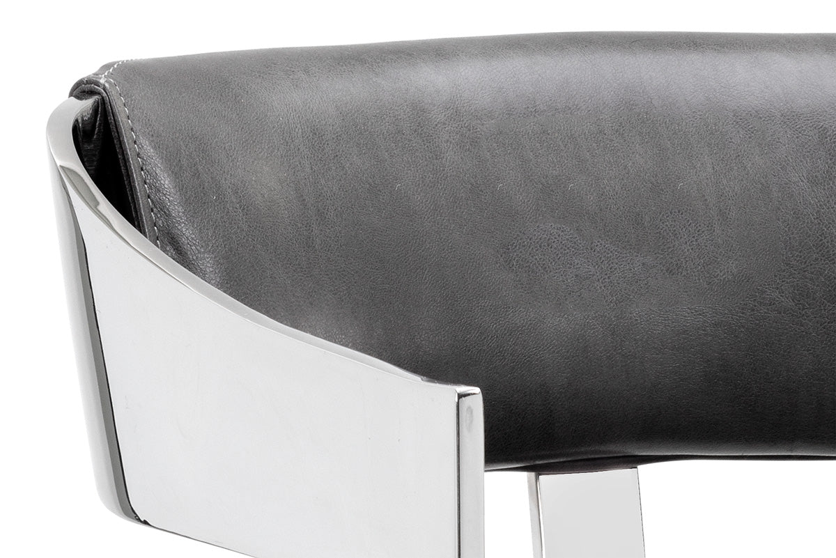 Sunpan Beaumont Barstool - Stainless Steel - Cantina Magnetite