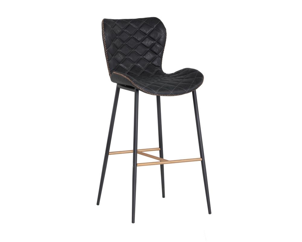 Sunpan Lyla Barstool - Antique Black / Brown