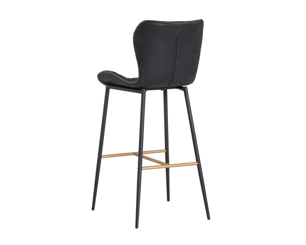 Sunpan Lyla Barstool - Antique Black / Brown