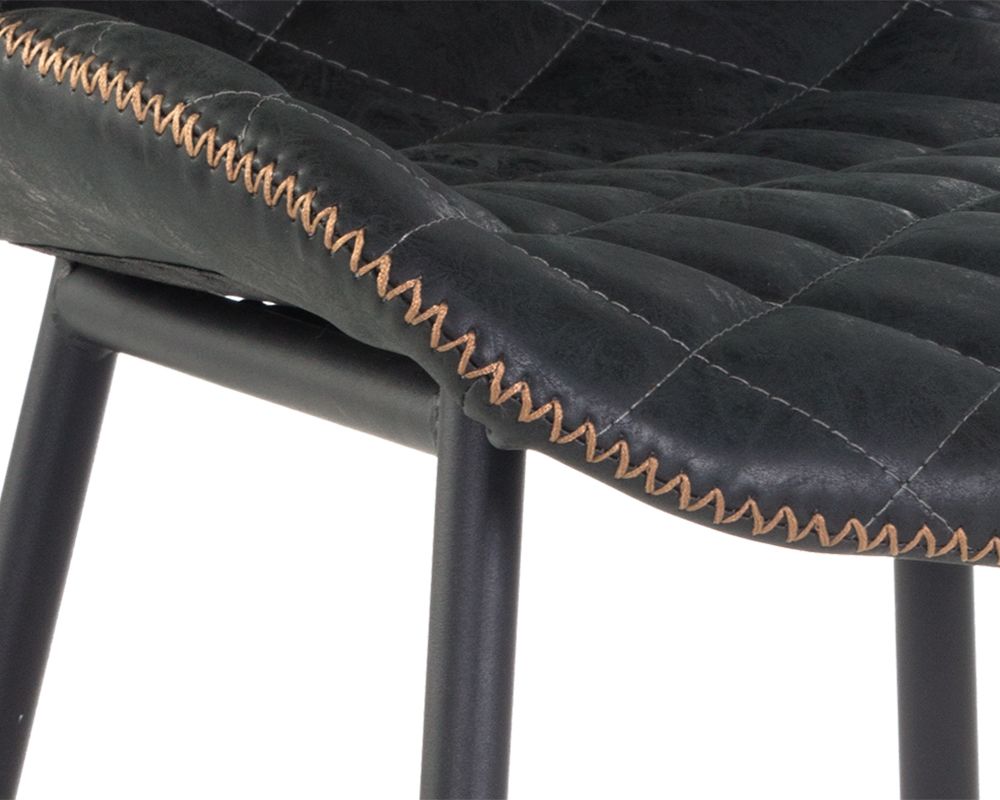 Sunpan Lyla Counter Stool in Antique Black / Brown / Grey