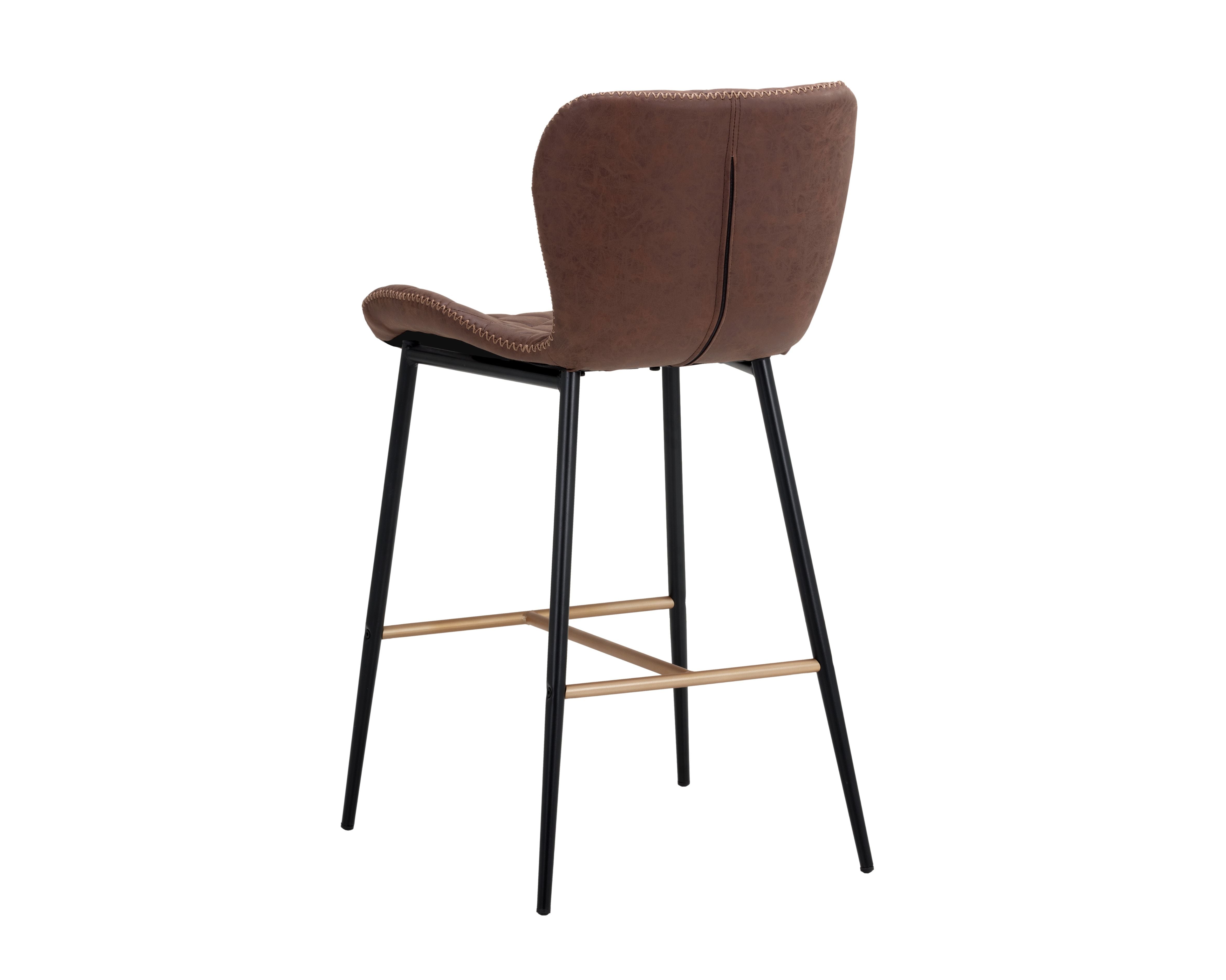 Sunpan Lyla Counter Stool in Antique Black / Brown / Grey