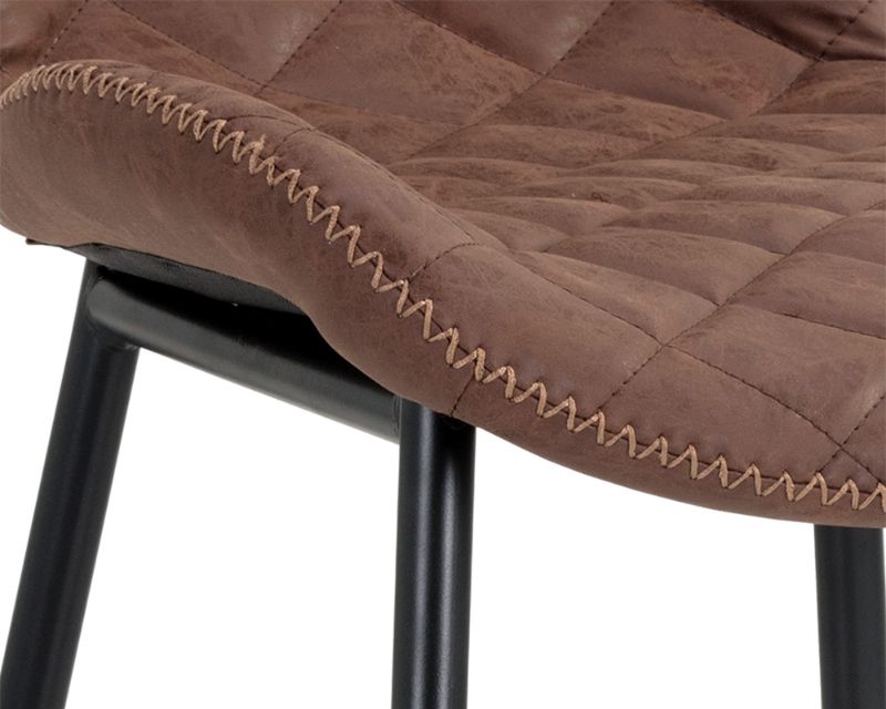 Sunpan Lyla Counter Stool in Antique Black / Brown / Grey