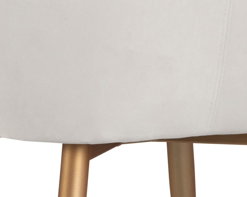 Sunpan Jayna Dining Armchair - Black And Polo Club Stone/Champagne Gold And Antonio Linen