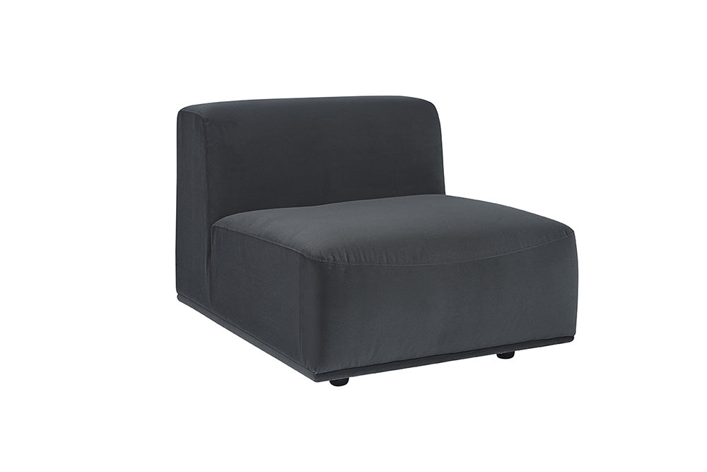 Sunpan Darren Modular - Armless Chair in Moto Stucco / Smokescreen