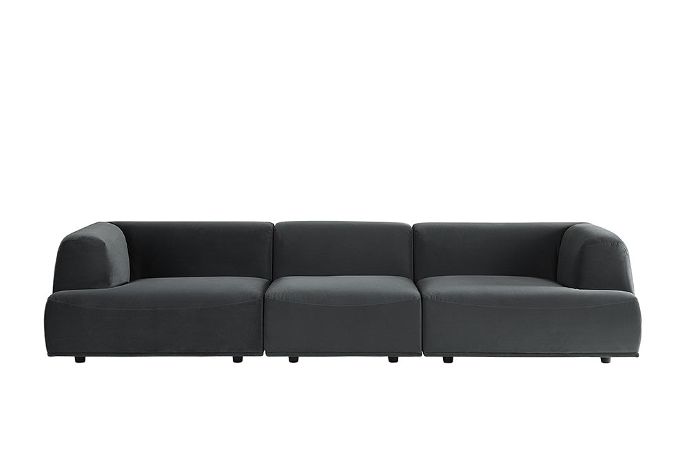 Sunpan Darren Modular - Armless Chair in Moto Stucco / Smokescreen
