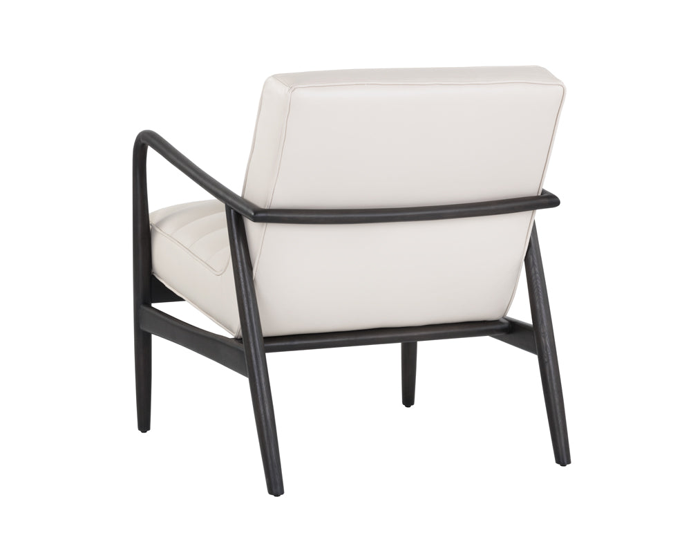 Sunpan Lyric Lounge Chair in Vintage Peacock / Vanilla Leather / Caramel Leather