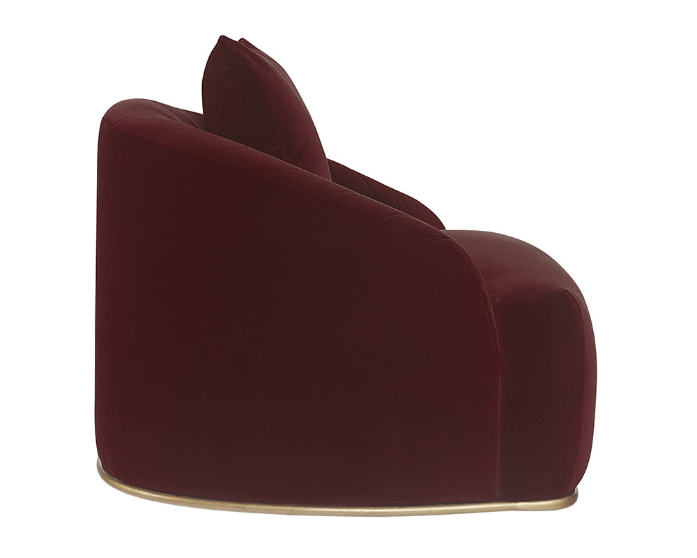 Sunpan Astrid Armchair - Merlot / Polo Club Stone
