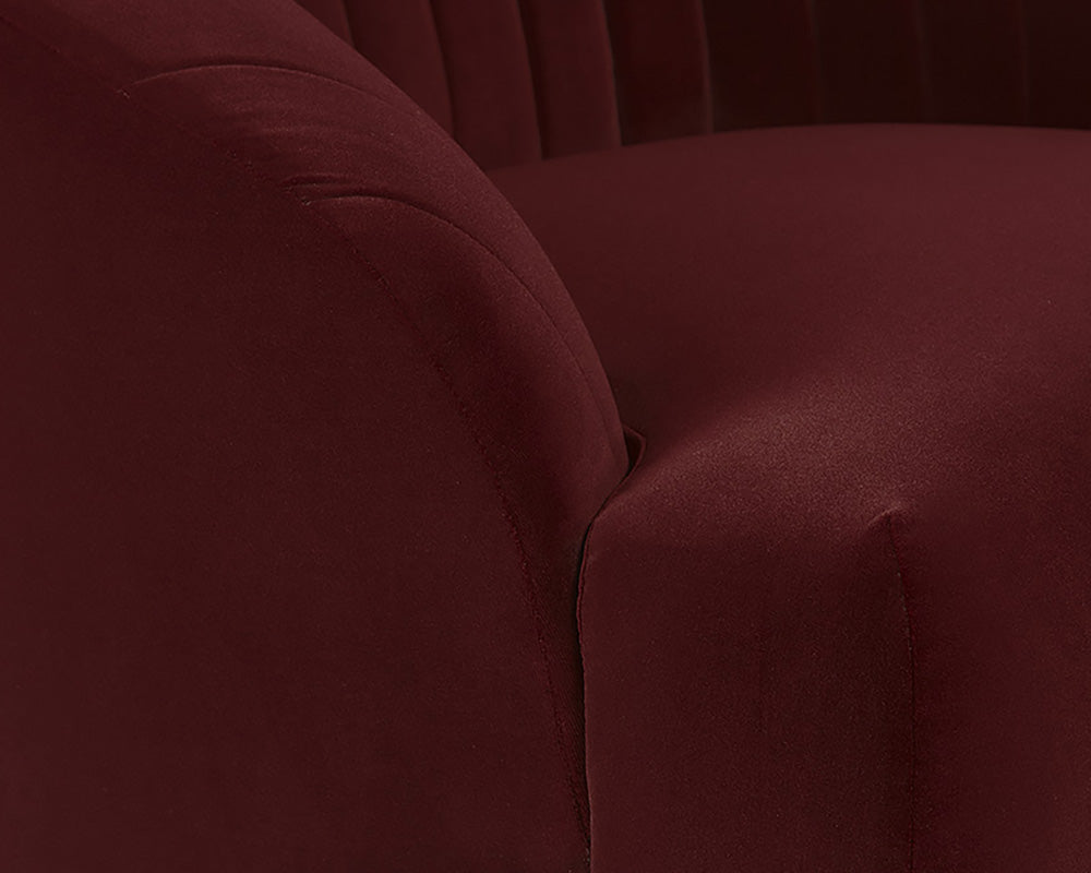Sunpan Astrid Armchair - Merlot / Polo Club Stone