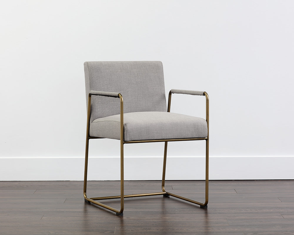 Sunpan Balford Dining Armchair - Arena Cement / Arena Navy