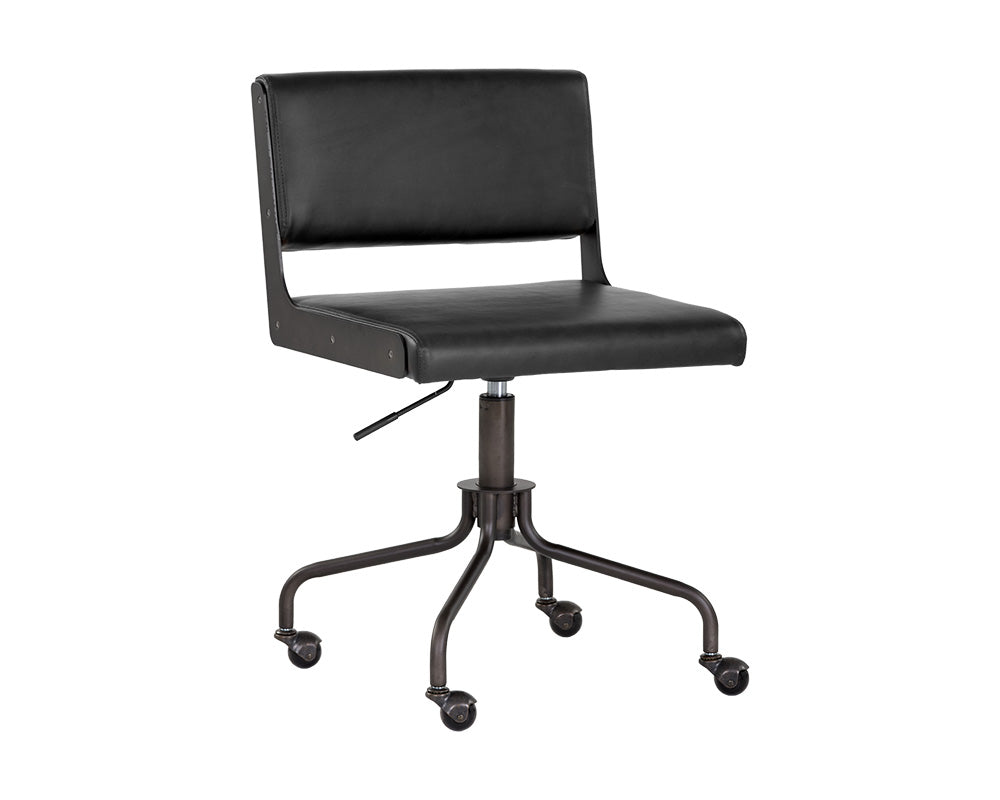 Sunpan Davis Office Chair - Black and Onyx