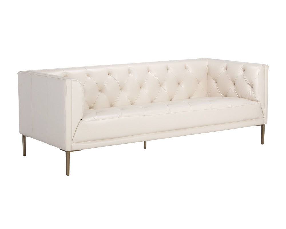 Sunpan Westin Sofa - Vintage Black Night/Caramel/Peacock/Steel Gray/Vanilla Leather
