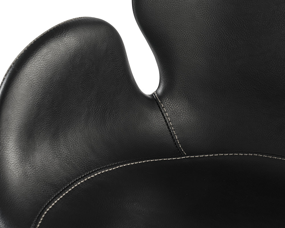 Sunpan Waldo Barstool - Nightfall Black and November Grey
