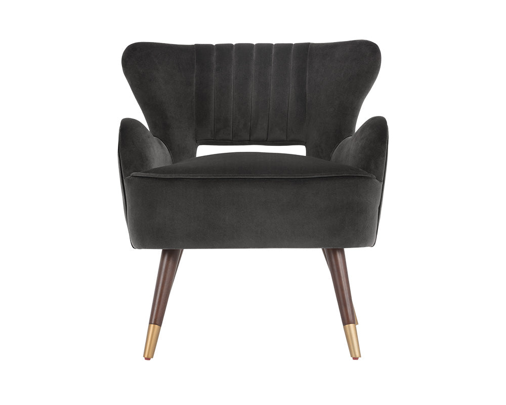 Sunpan Hanna Lounge Chair - Leo Cabernet/Leo Shale Grey