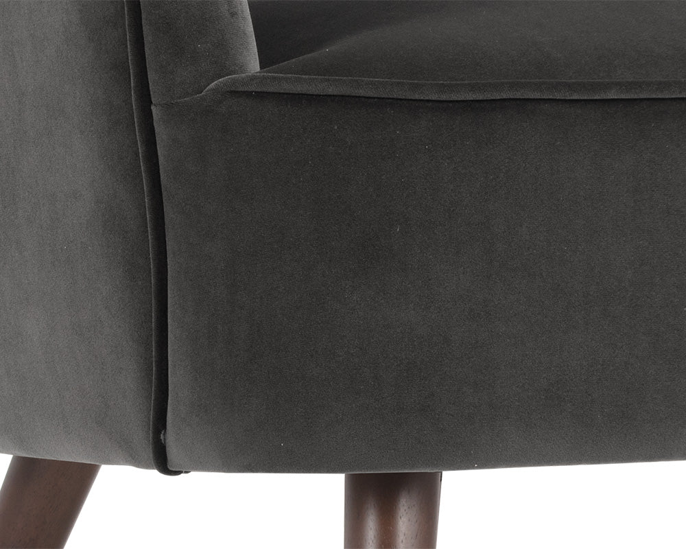Sunpan Hanna Lounge Chair - Leo Cabernet/Leo Shale Grey