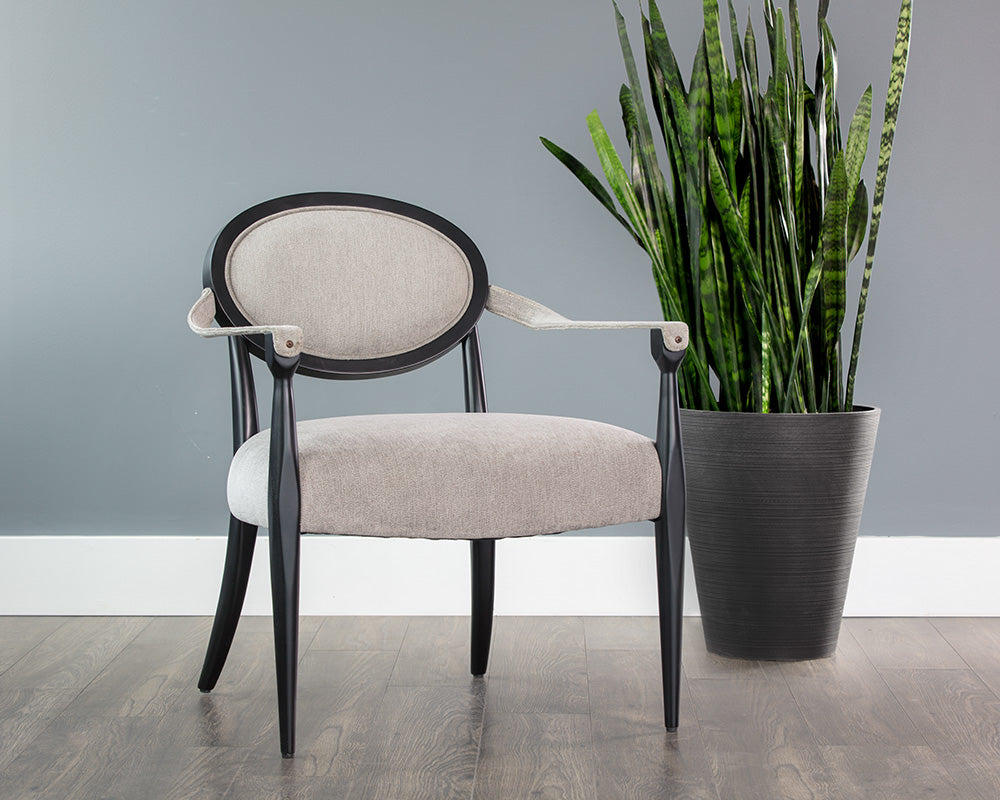 Sunpan Vanleet Lounge Chair - Polo Club Kohl Grey/Stone