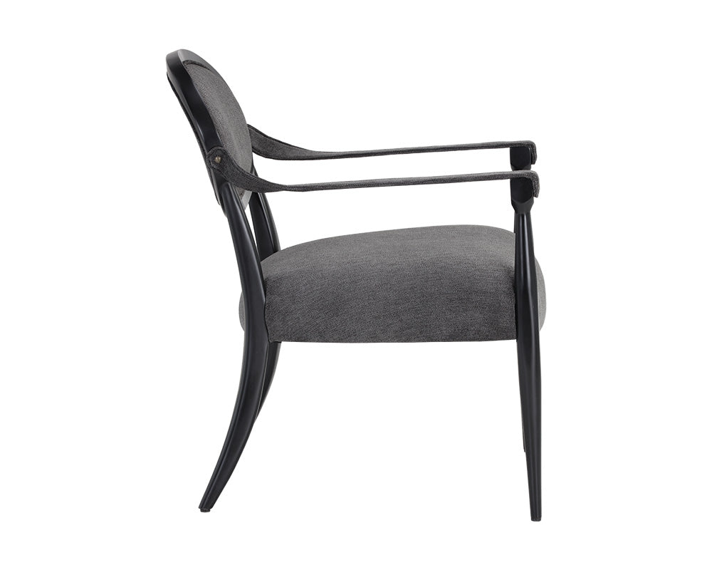 Sunpan Vanleet Lounge Chair - Polo Club Kohl Grey/Stone