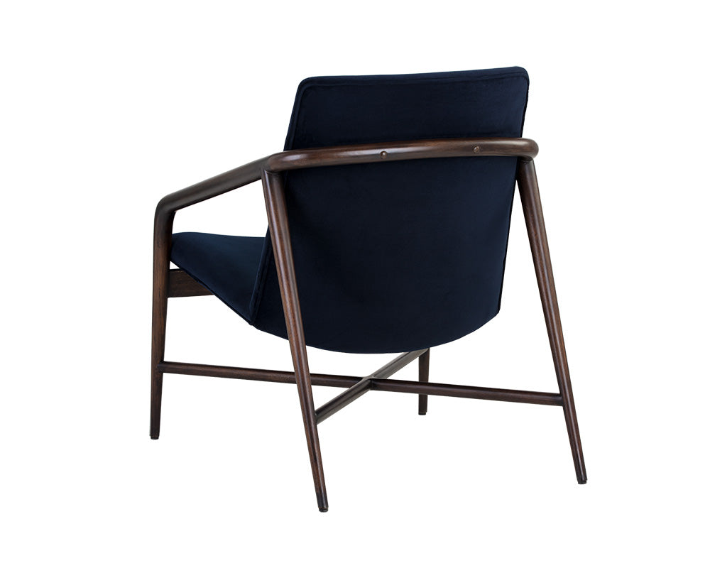 Sunpan Mila Lounge Chair In Bravo Cream/Bravo Metal/Dark River